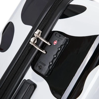 InUSA PRINTS Lightweight Hardside Medium Checked Spinner Suitcase - Cow - Image 7