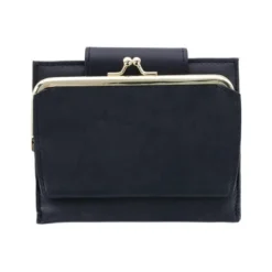 Buxton Women's Leather Attache Clutch Cardex Wallet And Coin Purse