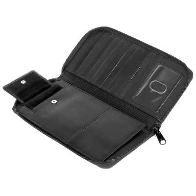 Dopp Regatta RFID Blocking Leather Zipper Passport Organizer - Black - Image 8