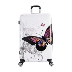 InUSA Lightweight Hardside Large Checked Spinner Suitcase