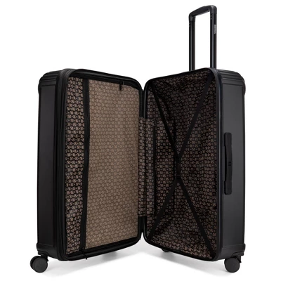 Badgley Mischka Evalyn 3pc Hardside Checked Expandable Spinner Luggage Set