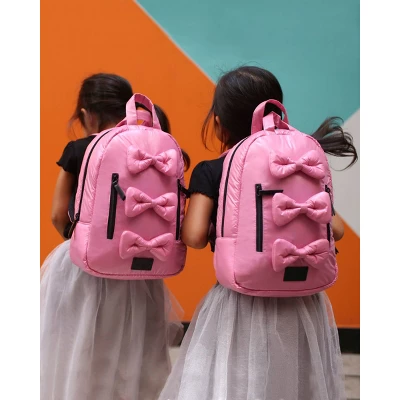 7AM Enfant Kids' 12" Bows Puffer Backpack - Image 8