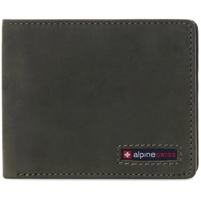 Alpine Swiss Mens RFID Blocking Cowhide Leather Wallet Bifold 2 ID Windows Divided Bill Section Comes In Gift Box - Image 13