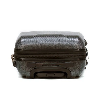 Olympia USA Aerolite Expandable Hardside Checked Spinner Suitcase - Gray - Image 2