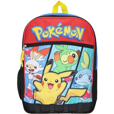 Pokemon Sword And Shield Starters Molded Bottom 16" Backpack Multicoloured