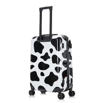 InUSA PRINTS Lightweight Hardside Medium Checked Spinner Suitcase - Cow - Image 3