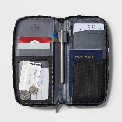 RFID Blocking Passport And Visa Holder Travel Wallet - Open Story™