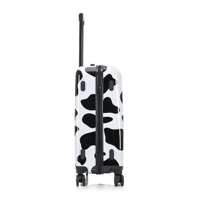 InUSA PRINTS Lightweight Hardside Medium Checked Spinner Suitcase - Cow - Image 5